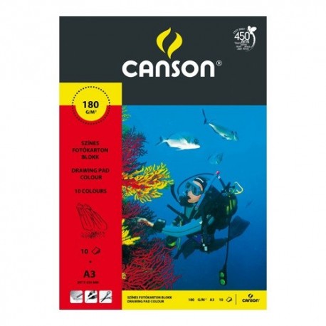 Fotókarton Canson A/3 160g színes 10 ív/csomag