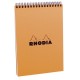 Jegyzettömb spirálos Clairefontaine Rhodia Orange A/5 80 lapos kockás