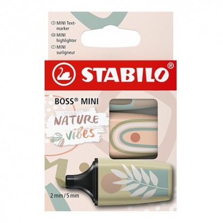 Szövegkiemelő Stabilo Boss Mini Naturevibes 3 db-os klt. (bőrszín, földzöld, sárzöld)